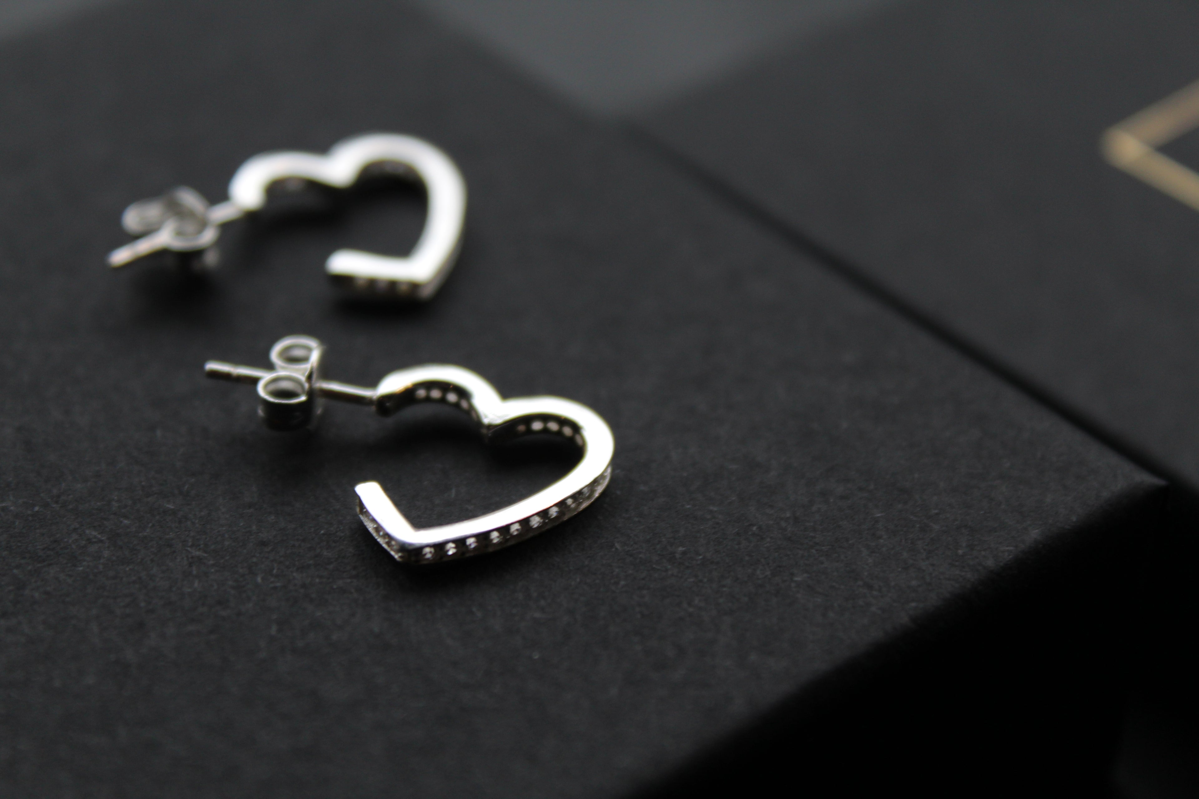 Clear CZ Open Heart Stud Drop