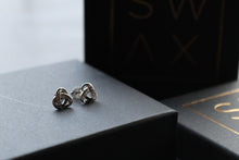 Load image into Gallery viewer, Celtic Knot Studs with Clear CZ Stones
