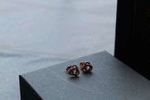 Load image into Gallery viewer, Celtic Knot Studs with Clear CZ Stones
