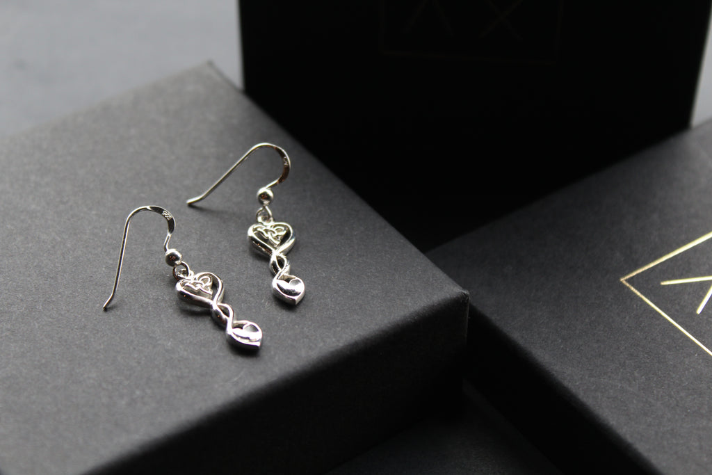 Celtic Love Spoon Drop Earrings