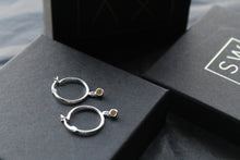 Load image into Gallery viewer, Citrine Coloured CZ  Huggies
