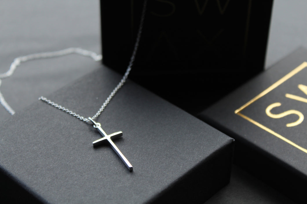 Classic Silver Cross Necklace