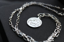 Load image into Gallery viewer, Coin Necklace with Paper Link Chain
