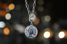 Load image into Gallery viewer, Coin Necklace with Paper Link Chain
