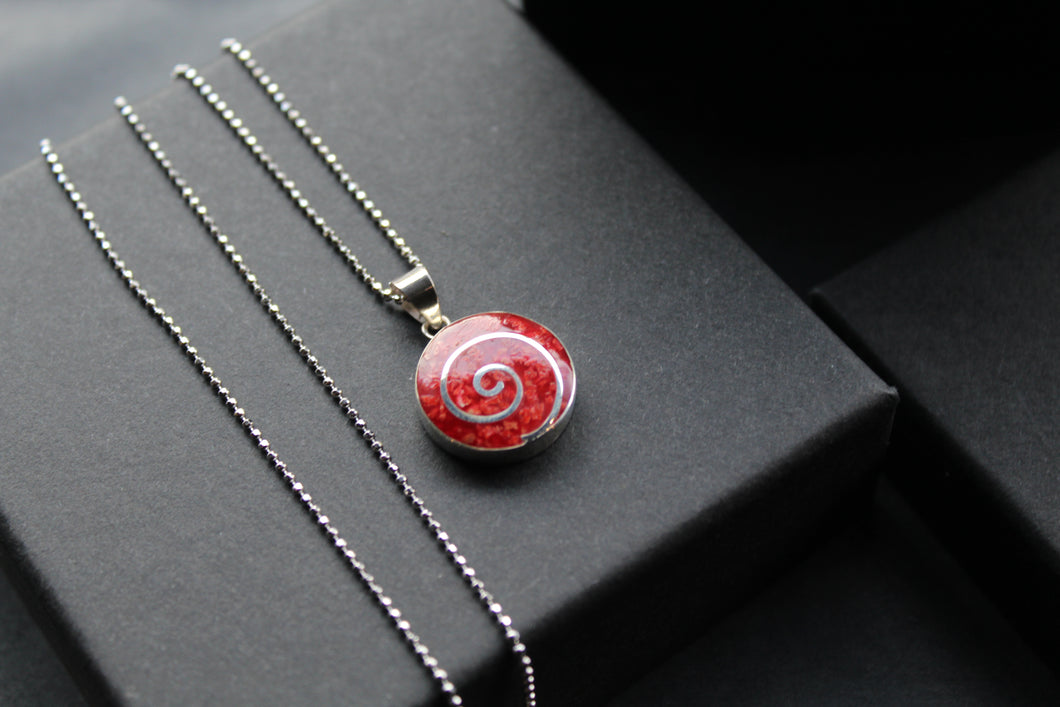 Coral Swirl Necklace