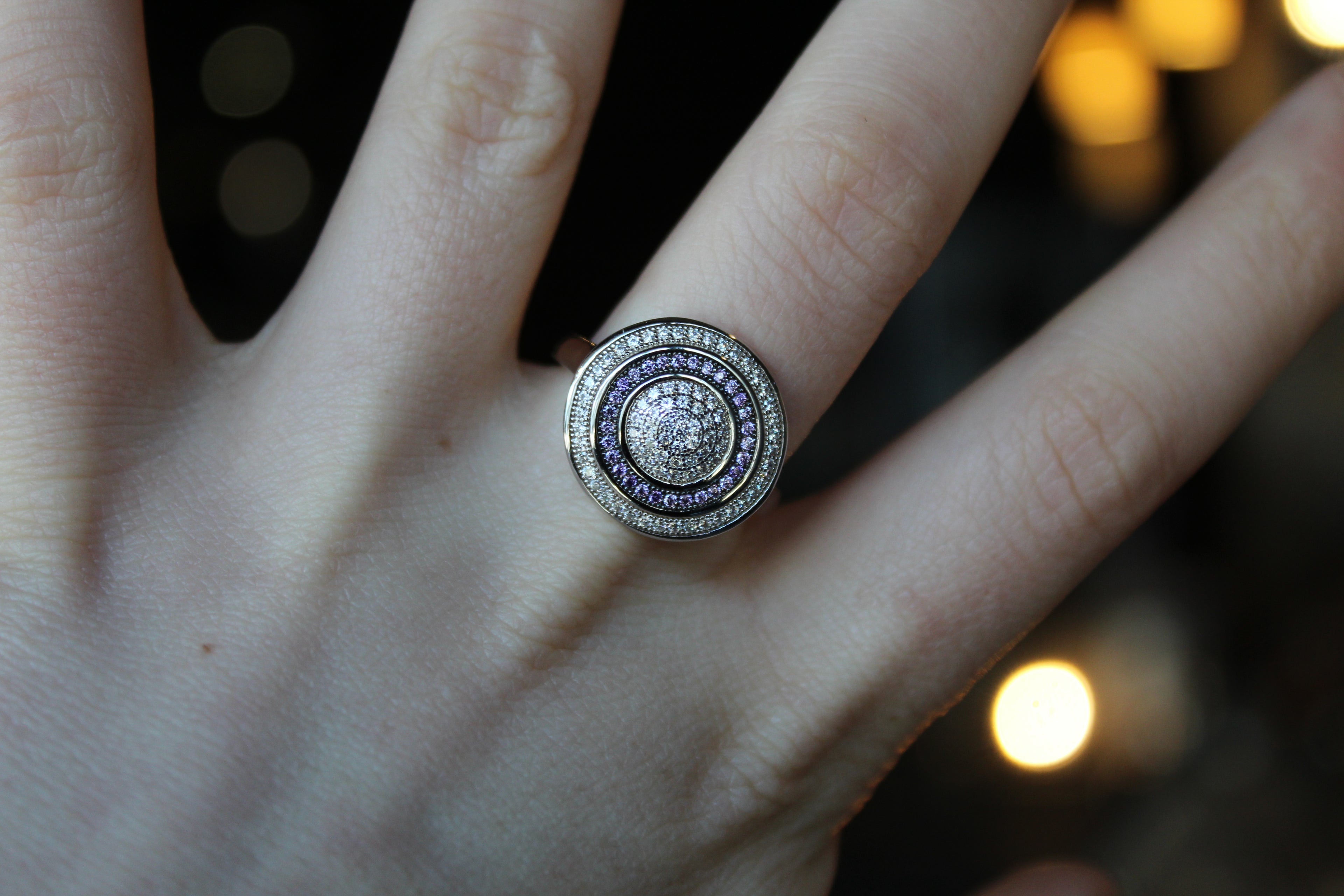 Cubic Zirconia Amethyst Ring