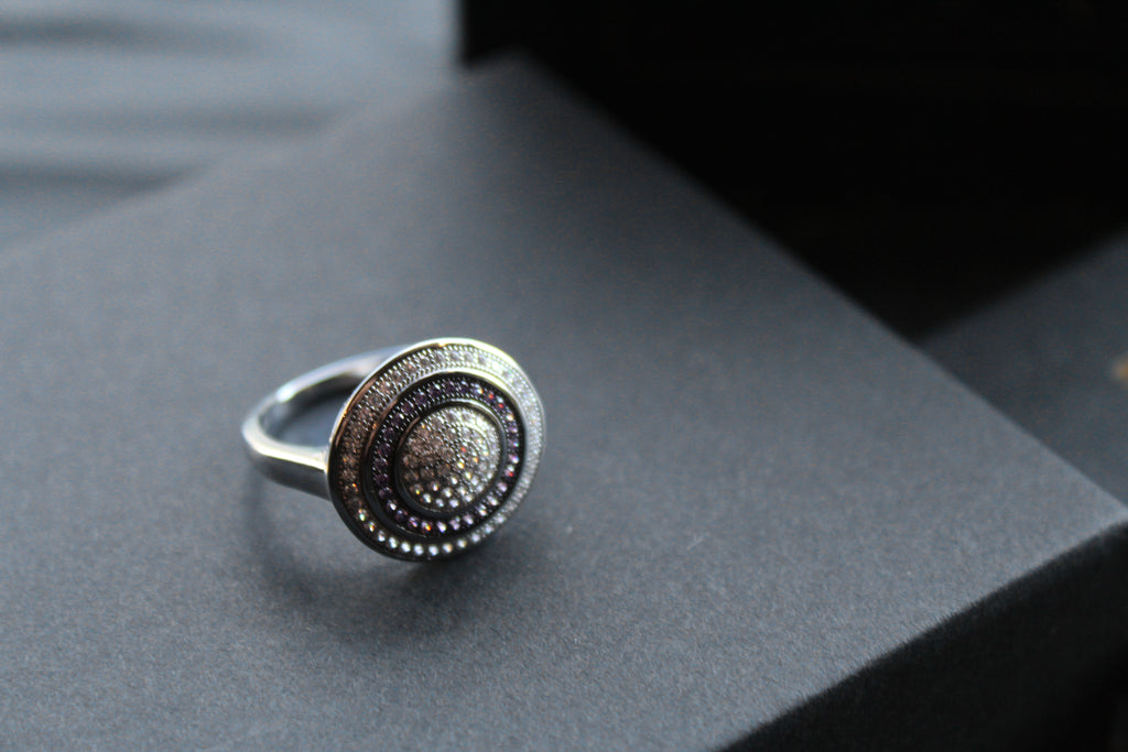 Cubic Zirconia Amethyst Ring