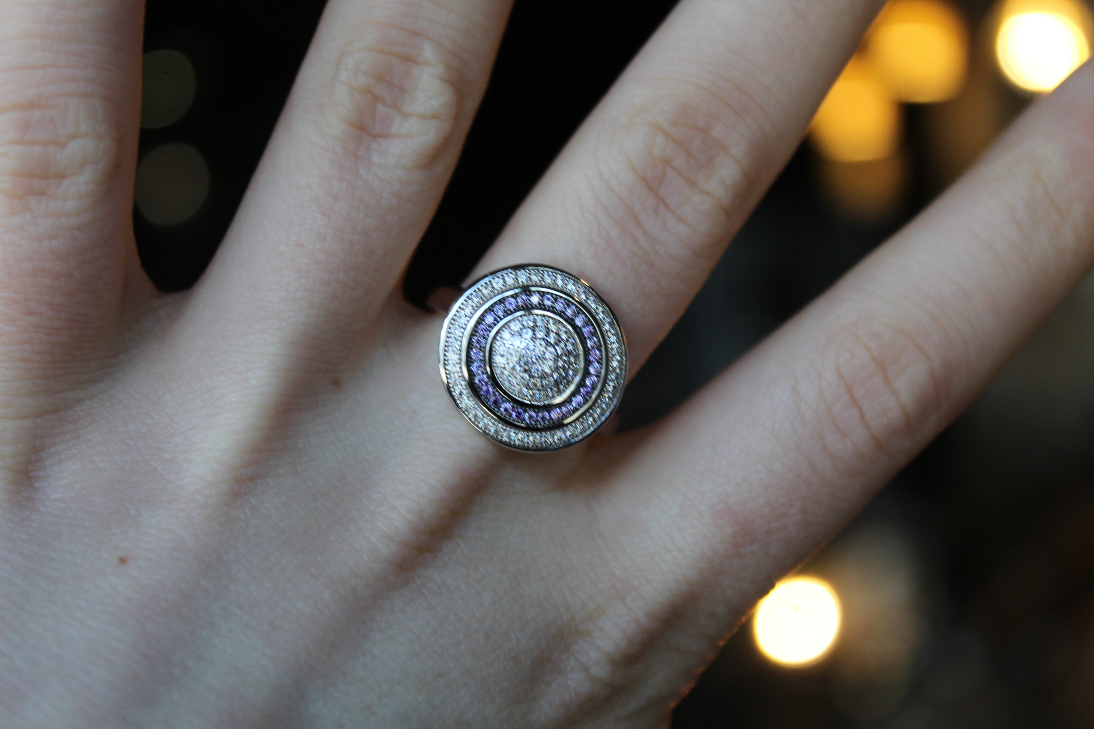 Cubic Zirconia Amethyst Ring