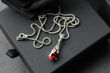 Load image into Gallery viewer, Garnet CZ and Marcasite Pendant
