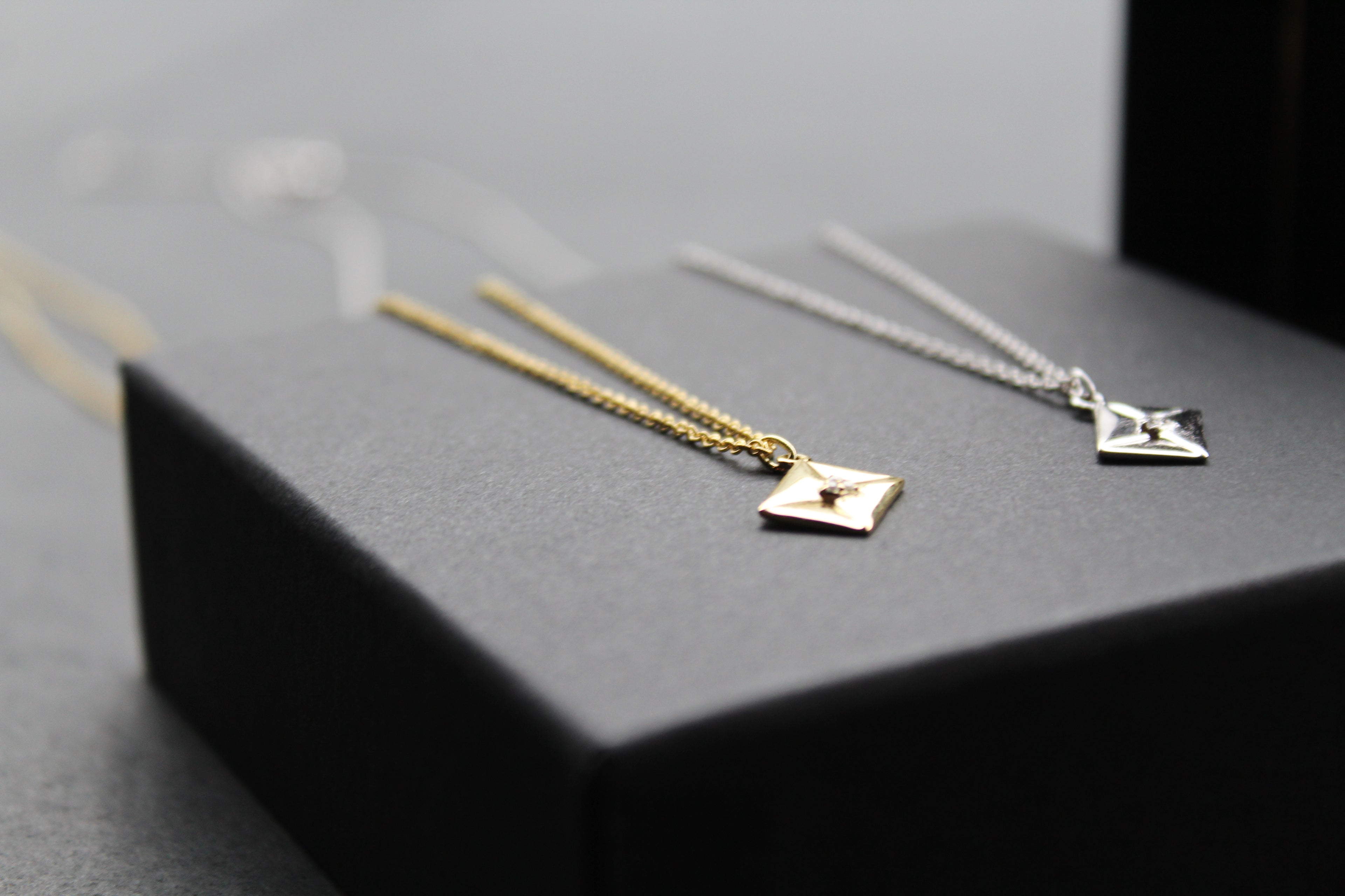 Clear CZ Love Letter Necklace