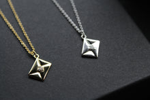 Load image into Gallery viewer, Clear CZ Love Letter Necklace
