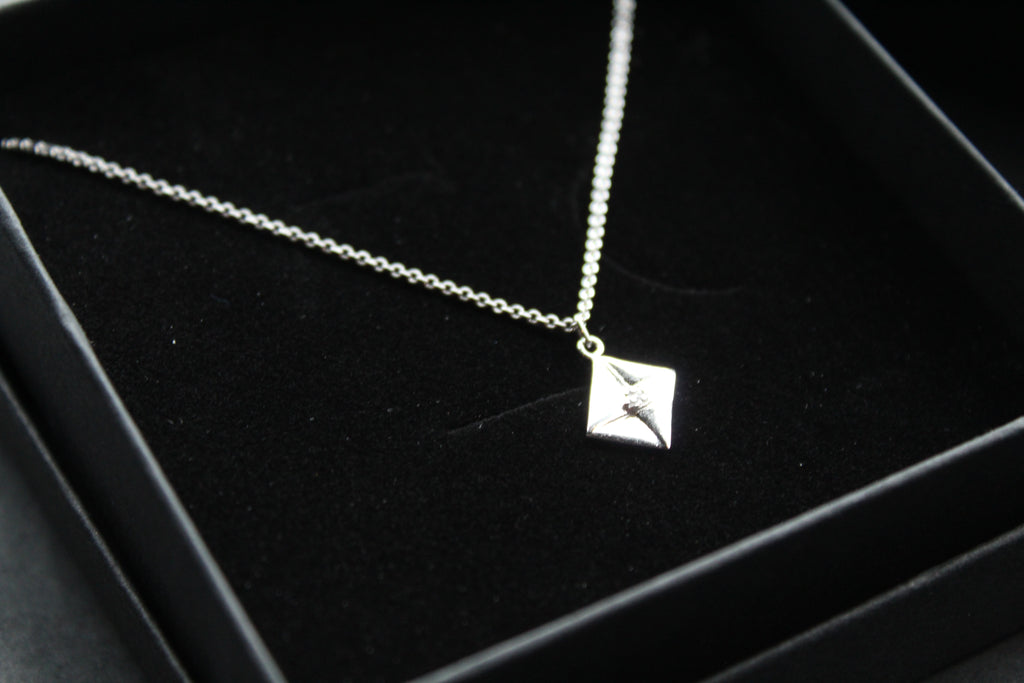 Clear CZ Love Letter Necklace