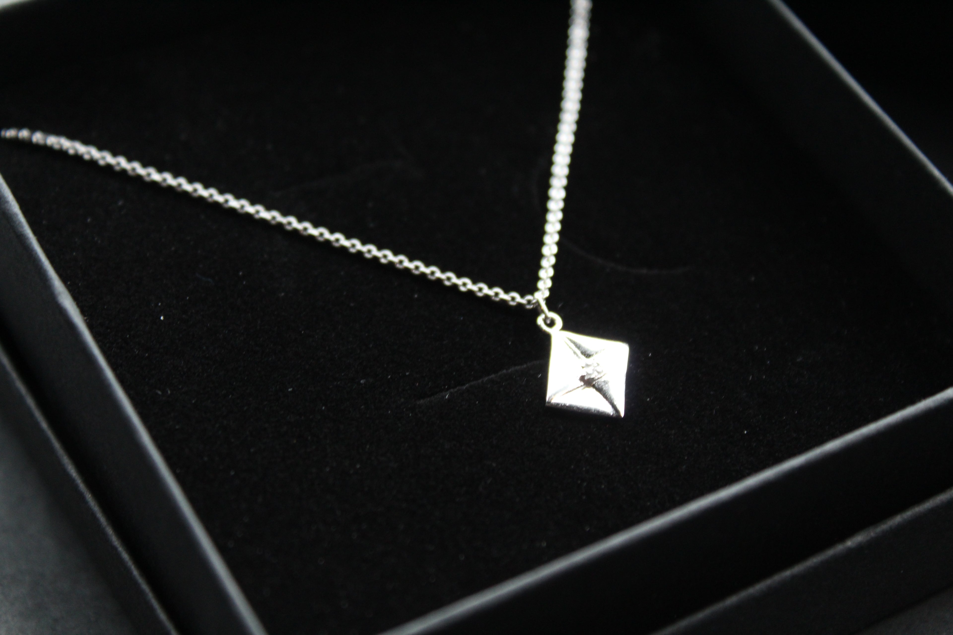 Clear CZ Love Letter Necklace