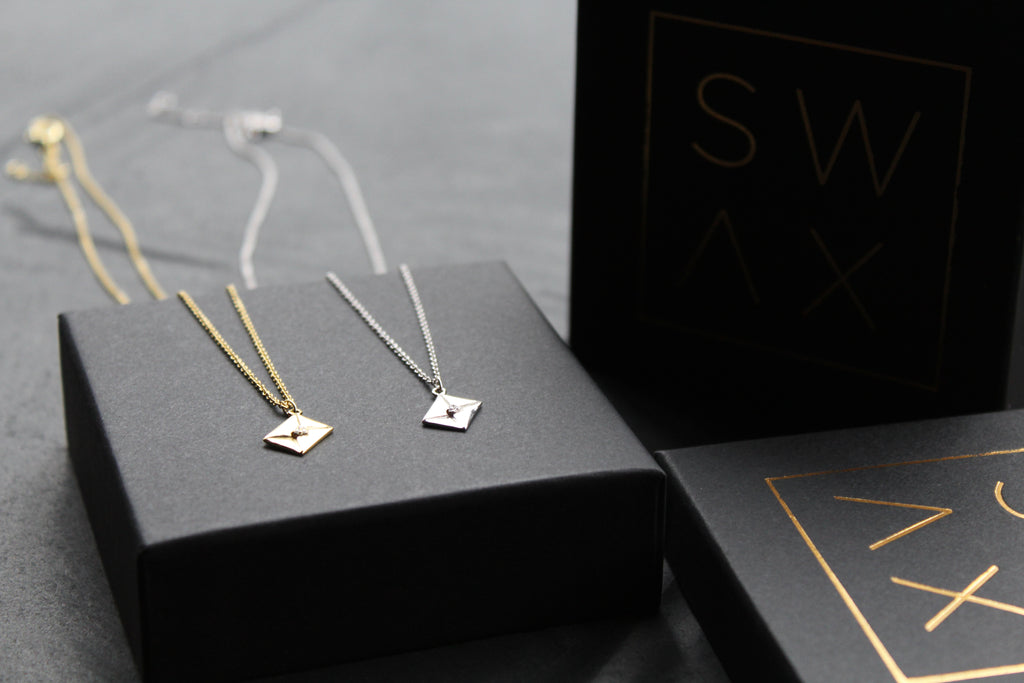 Clear CZ Love Letter Necklace
