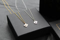 Clear CZ Love Letter Necklace