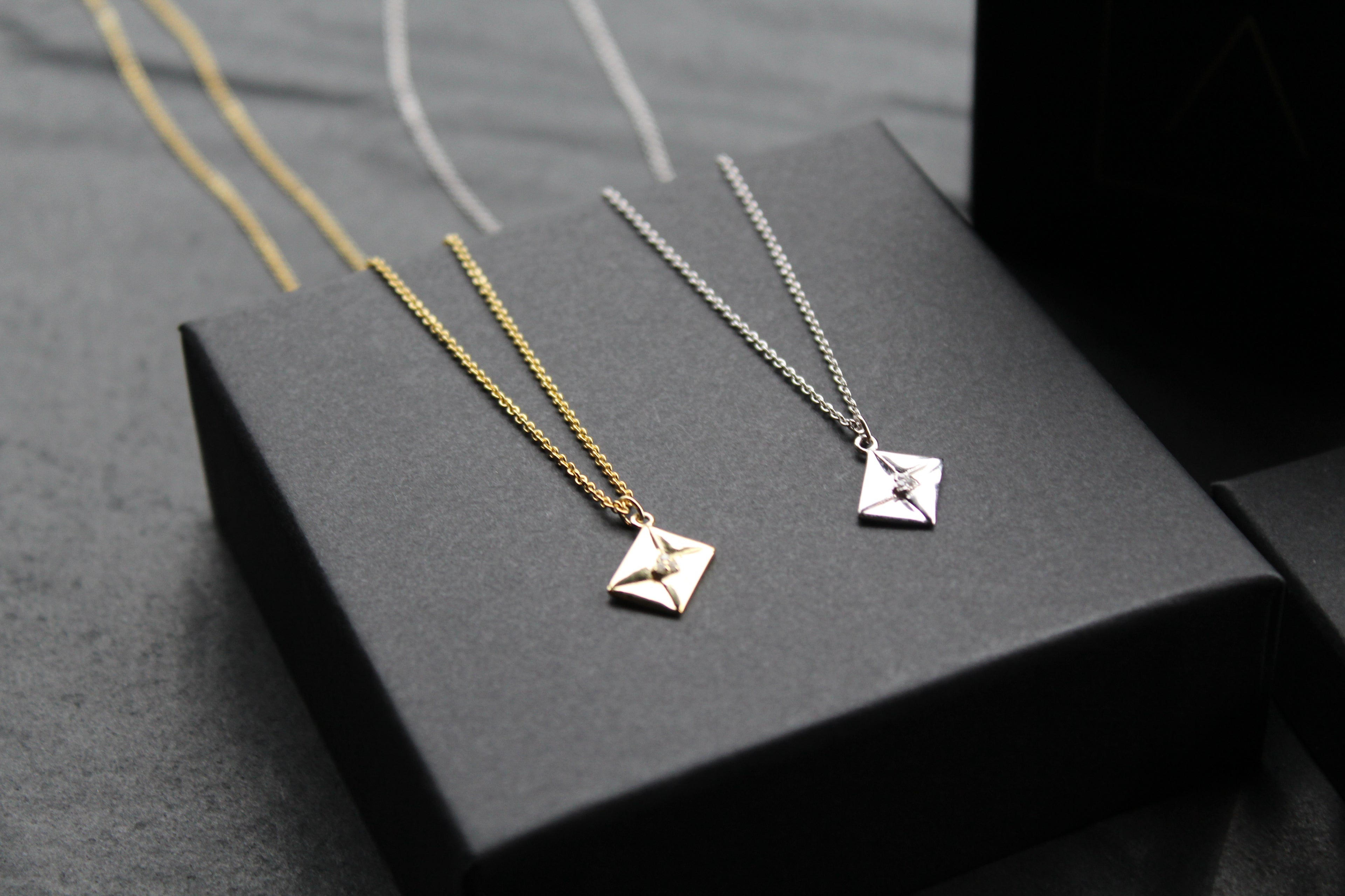 Clear CZ Love Letter Necklace