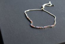 Load image into Gallery viewer, Cubic Zirconia Rainbow Slider Bracelet
