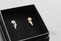 Cubic Zirconia Silver Daffodil Studs