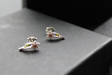 Load image into Gallery viewer, Cubic Zirconia Silver Daffodil Studs
