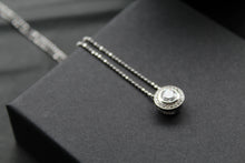 Load image into Gallery viewer, Clear CZ Silver Solitaire Necklace
