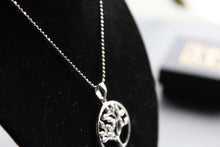 Load image into Gallery viewer, Clear CZ Tree of Life Design Pendant with Chain
