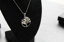 Load image into Gallery viewer, Clear CZ Tree of Life Design Pendant with Chain
