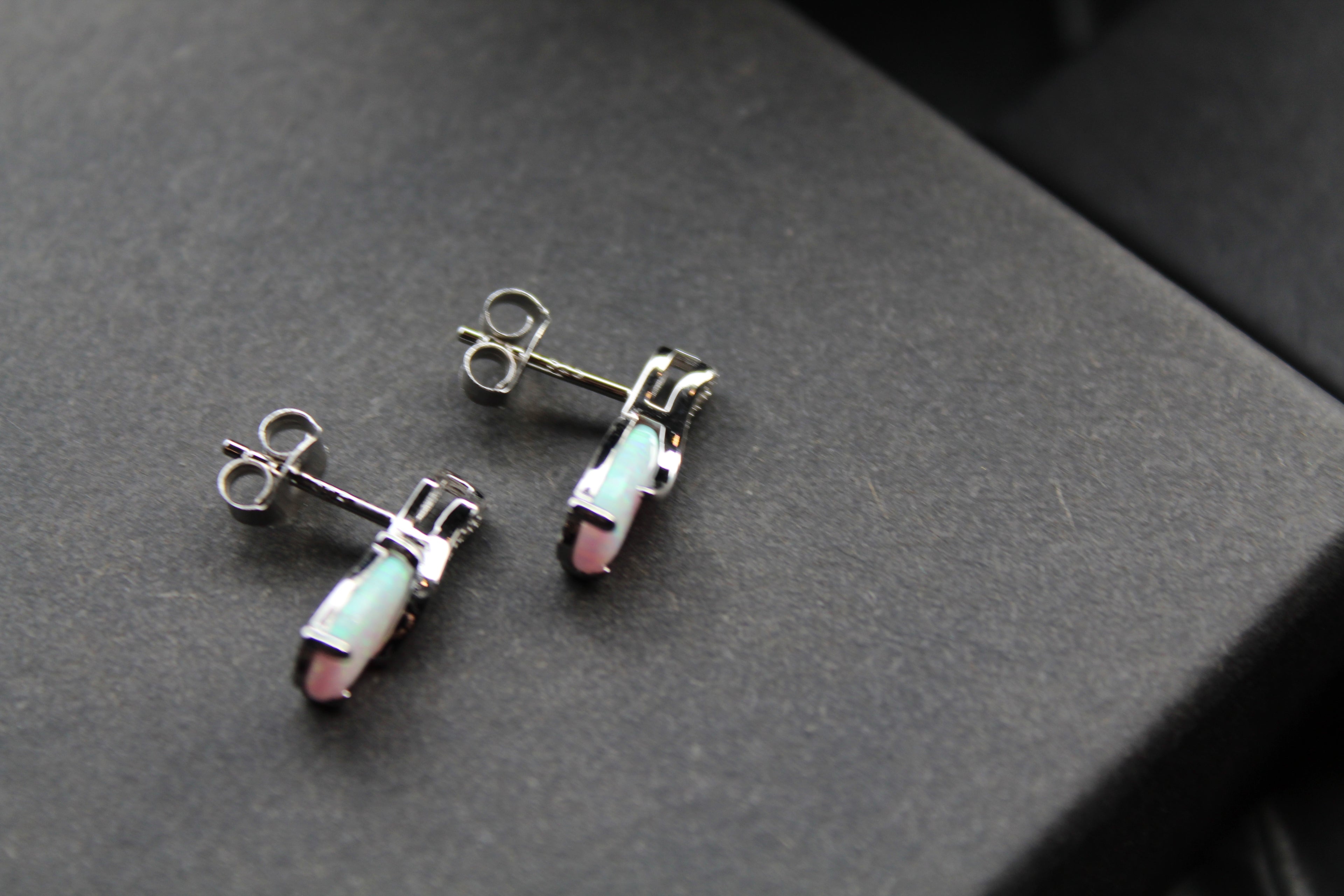 Cubic Zirconia & Opalite Earrings