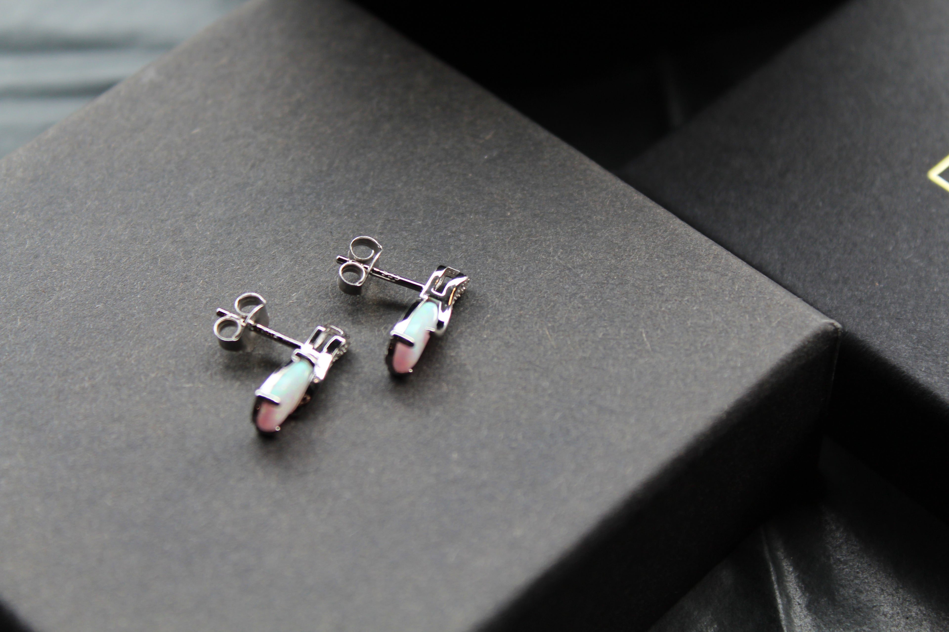 Cubic Zirconia & Opalite Earrings