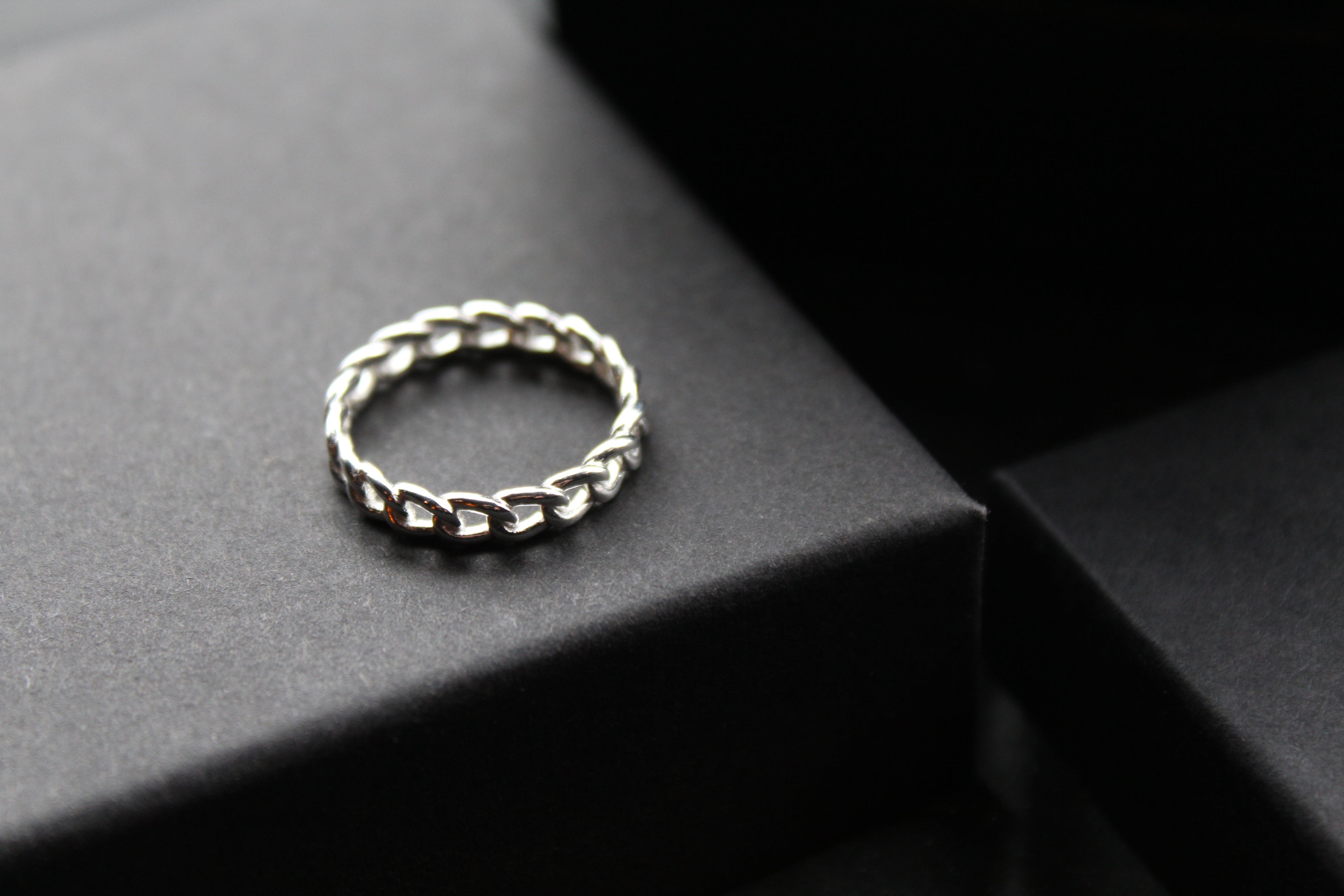 Curb Chain Silver Ring