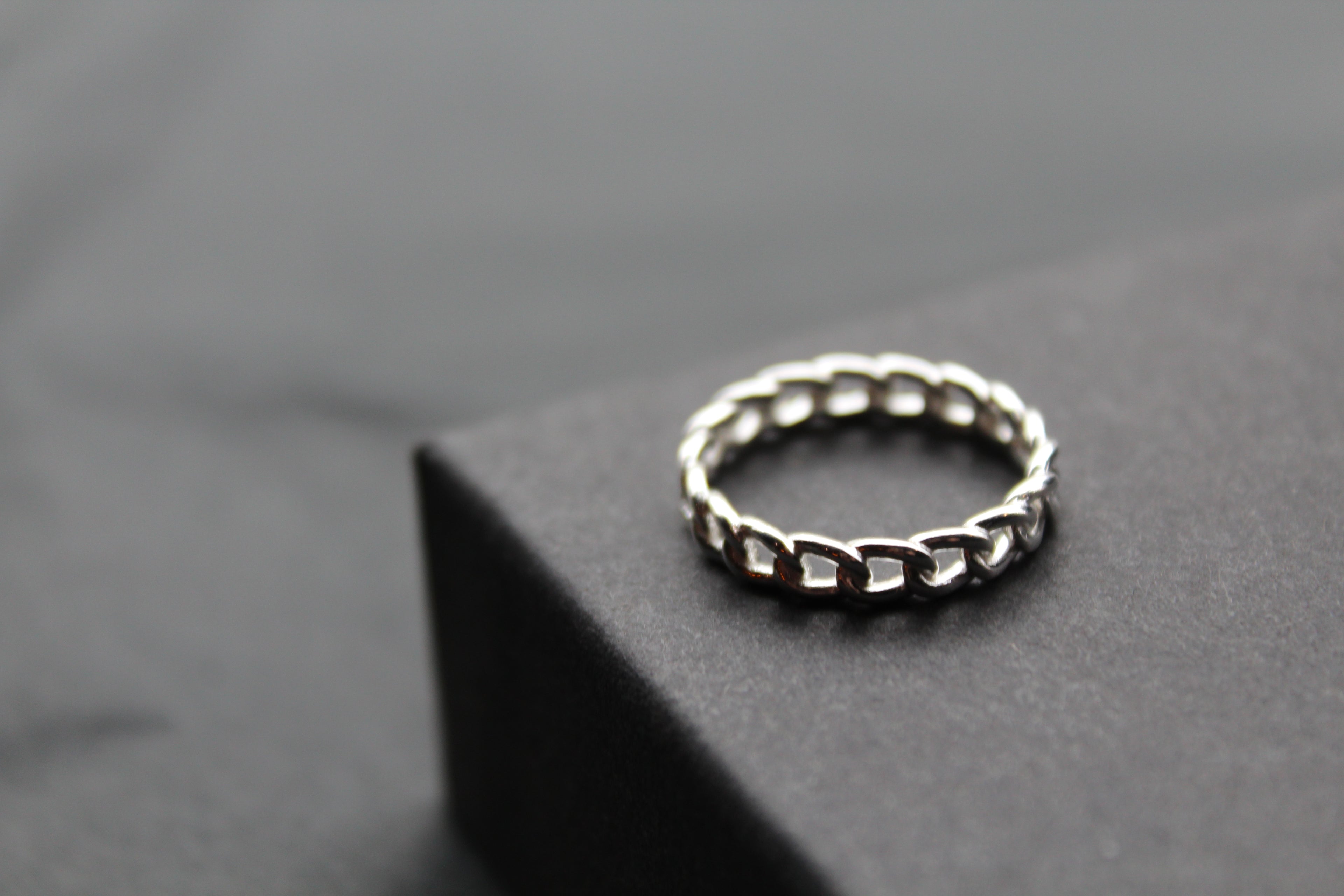 Curb Chain Silver Ring