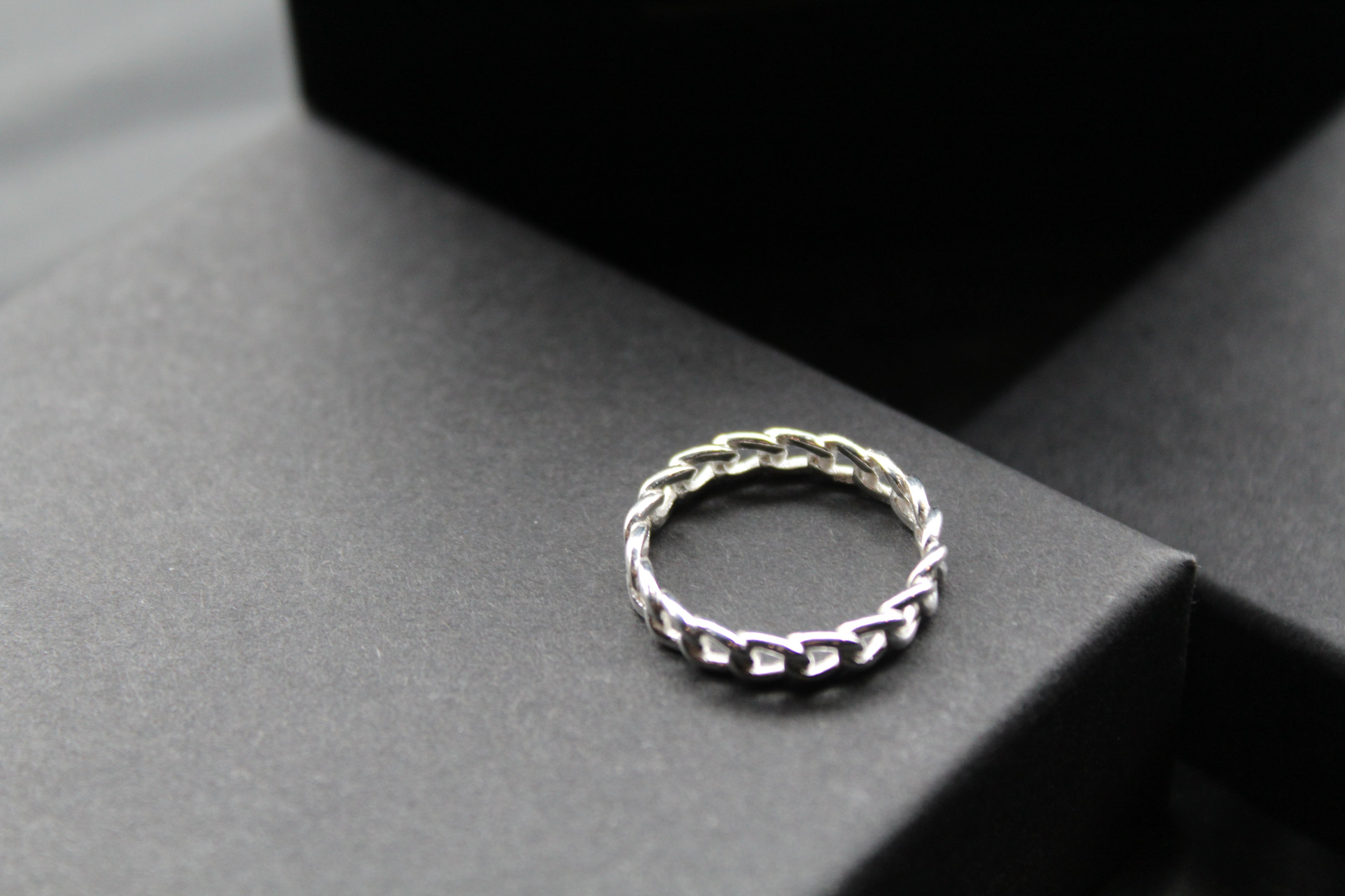 Curb Chain Silver Ring