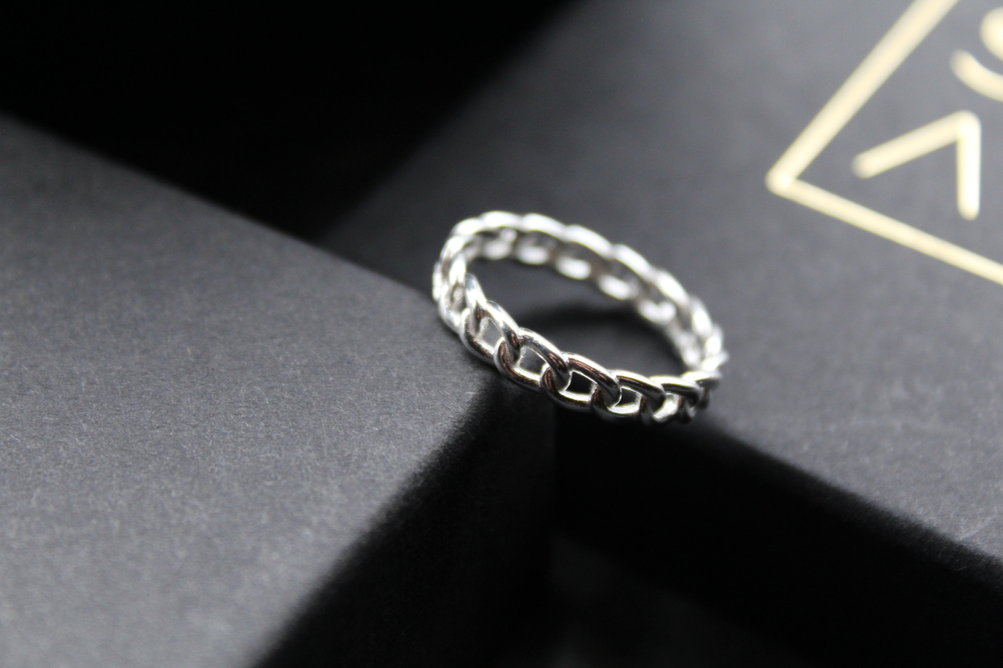 Curb Chain Silver Ring