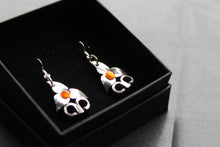 Load image into Gallery viewer, Cutlery Earrings with Amber
