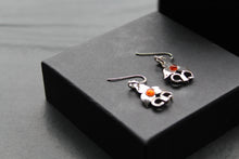 Load image into Gallery viewer, Cutlery Earrings with Amber
