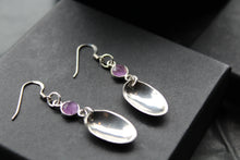 Load image into Gallery viewer, Cutlery Earrings with Amethyst
