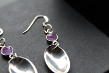 Load image into Gallery viewer, Cutlery Earrings with Amethyst
