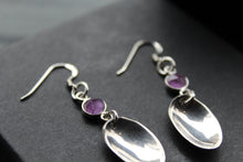 Load image into Gallery viewer, Cutlery Earrings with Amethyst
