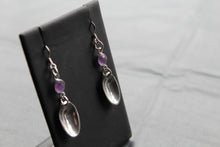 Load image into Gallery viewer, Cutlery Earrings with Amethyst
