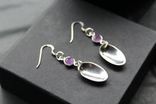 Load image into Gallery viewer, Cutlery Earrings with Amethyst
