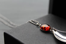 Load image into Gallery viewer, Cutlery Necklace with Amber
