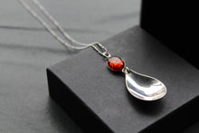 Load image into Gallery viewer, Cutlery Necklace with Amber
