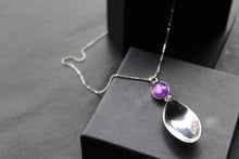Load image into Gallery viewer, Cutlery Pendant with Amethyst
