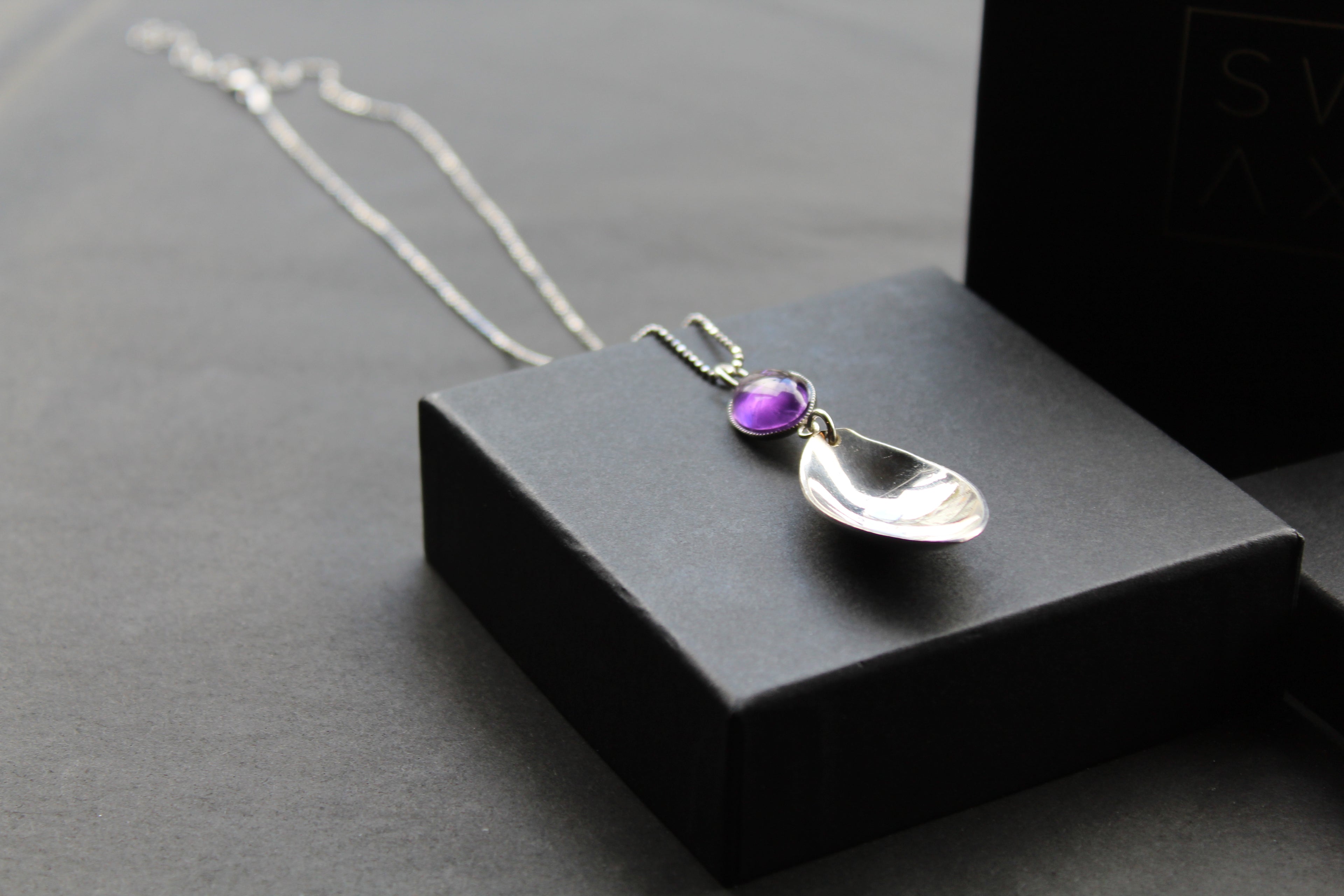 Cutlery Pendant with Amethyst