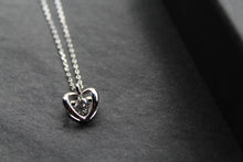 Load image into Gallery viewer, Dancing Clear CZ Heart Necklace
