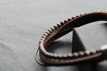 Load image into Gallery viewer, Dark Brown Leather Bracelet Brown Hematite Beads
