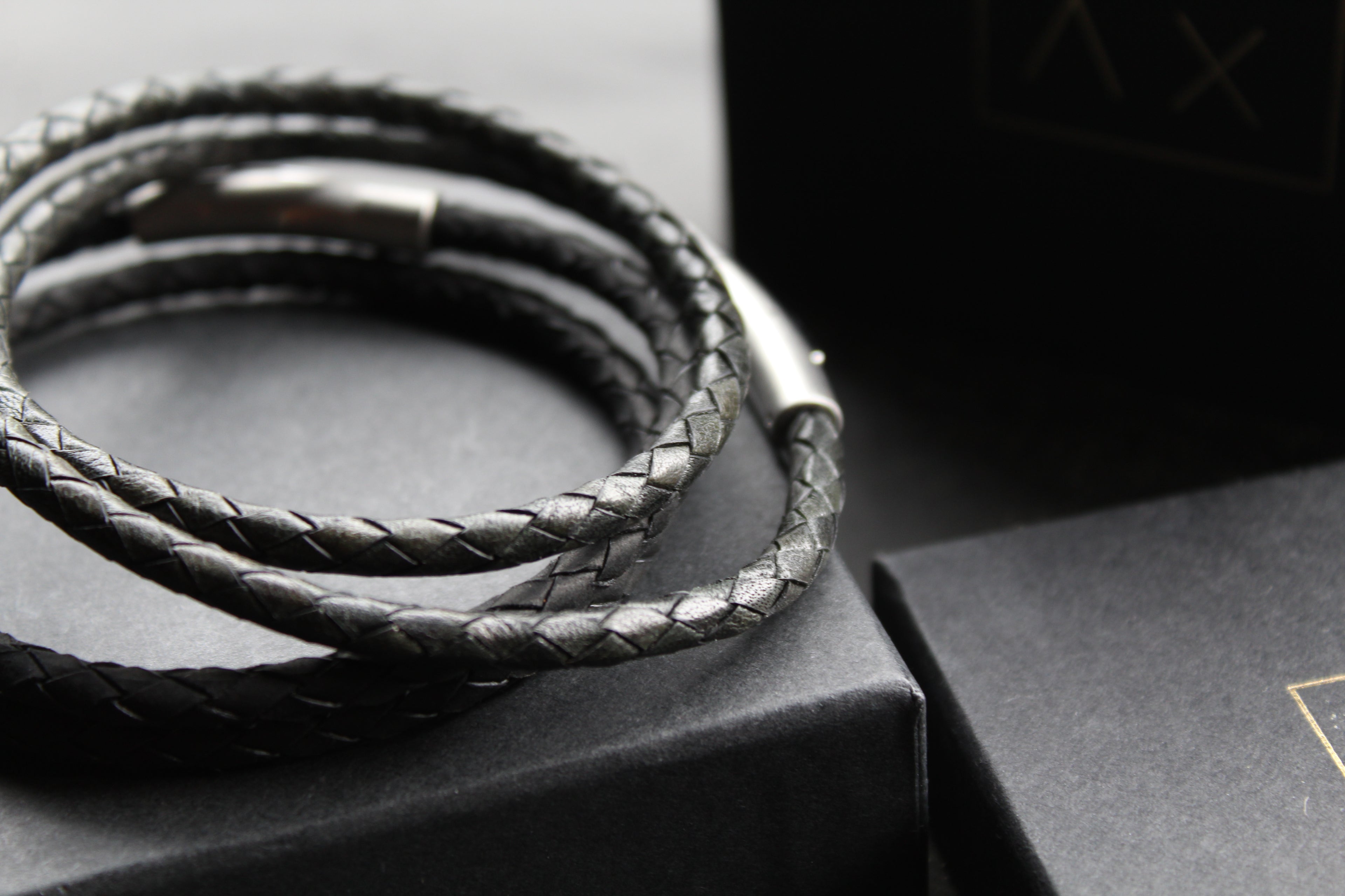 Double Band Thin Leather Bracelet