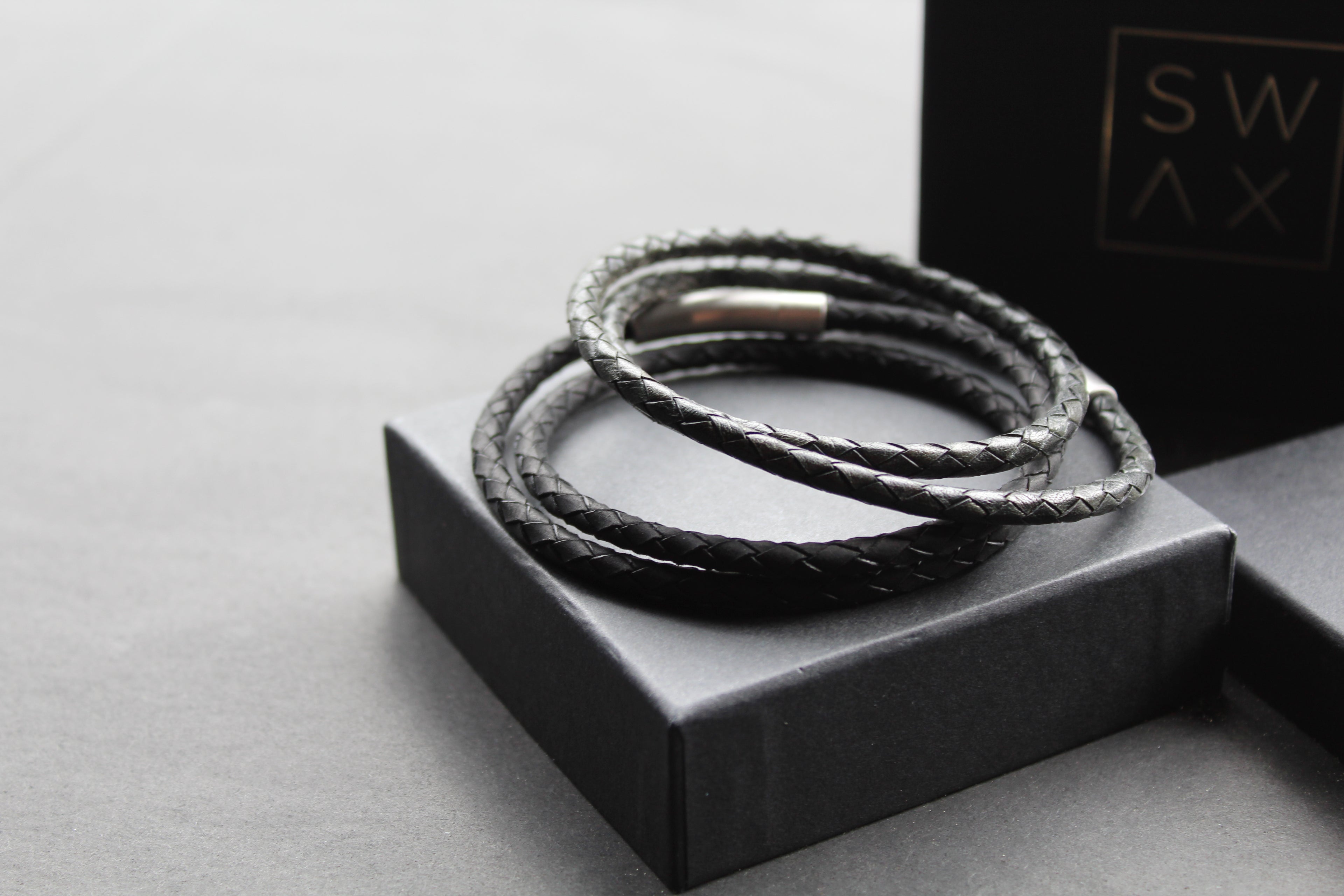 Double Band Thin Leather Bracelet