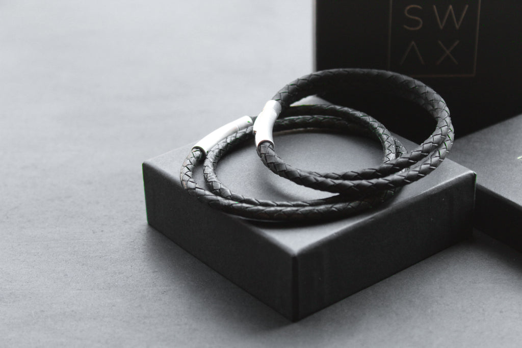 Double Band Thin Leather Bracelet