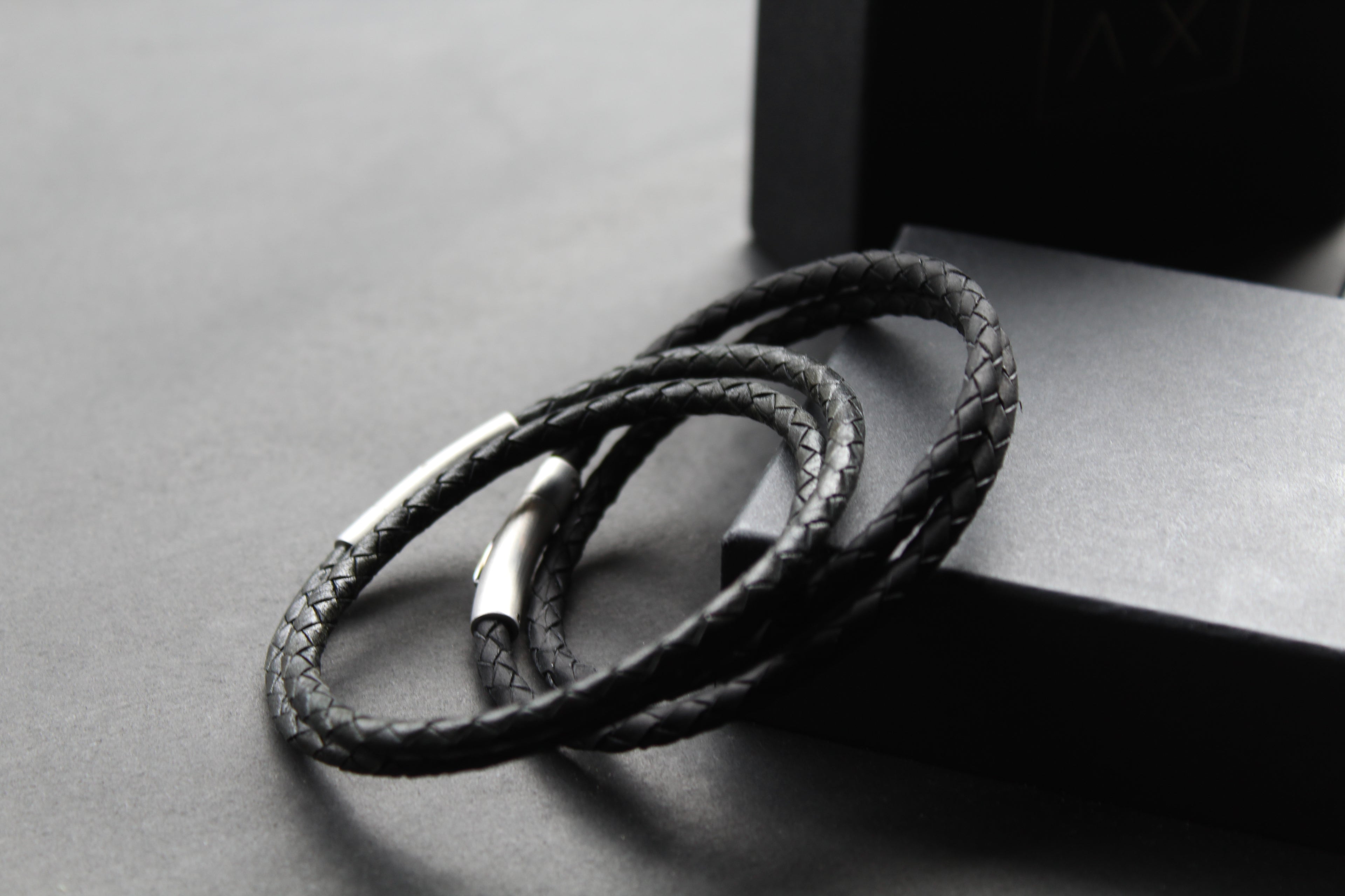 Double Band Thin Leather Bracelet