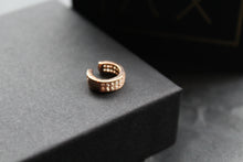 Load image into Gallery viewer, Double Row Rose Gold Ear Cuff Plate with Clear CZ Stones
